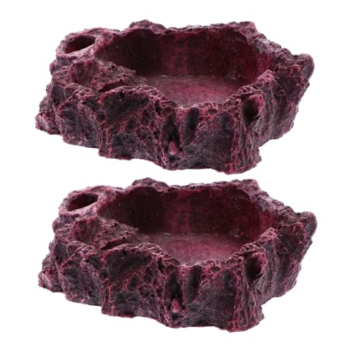 BESTonZON 2 Stück Reptilien Futternapf und Wasserschale Natürliche Steinoptik Runde Terrarien Schüssel für Geckos Echsen Schildkröten und Kleine Reptilien Dekoratives Futter und Trinkgefäß BESTonZON 2 Stück Reptilien Futternapf und Wasserschale Natürliche Steinoptik Runde Terrarien Schüssel für Geckos Echsen Schildkröten und Kleine Reptilien Dekoratives Futter und Trinkgefäß von BESTonZON