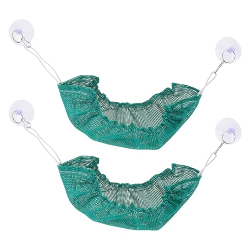 BESTonZON 2 Stück Reptilien Hängematte Bequeme und Sichere Schaukel für Bartagamen und Chamäleons mit Saugknöpfen für Terrarien und Kleine Haustiere von BESTonZON