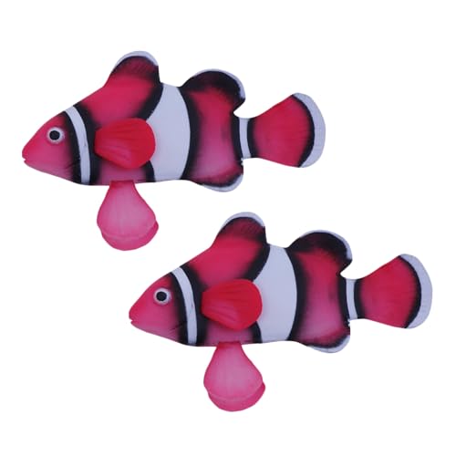 BESTonZON 2 Stück Schwimmende Clownfische Künstliche Fische Aquarium Dekoration Lebensechte Textur Farbecht für Süß Salzwassertanks BESTonZON 2 Stück Schwimmende Clownfische Künstliche Fische Aquarium Dekoration Lebensechte Textur Farbecht für Süß Salzwassertanks von BESTonZON