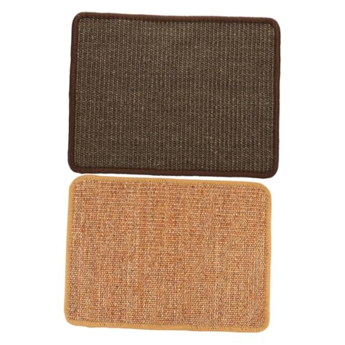 BESTonZON 2 Stück Sisal kratzmatte für Katzen Wiederverwendbar Kratzfest Schützend für Möbel und Böden Katzenkratzpad zur Krallenpflege und Möbelpflege von BESTonZON