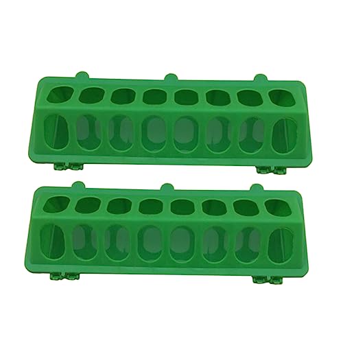 BESTonZON 2 Stück Taubenfutterbox Futterautomat Für Tauben Geflügelfutter Vogelfutterstation Futterspender Für Taubenkäfige Futtertrog Für Vögel Futtertaube Behälter Groß Slot Plastik Green von BESTonZON