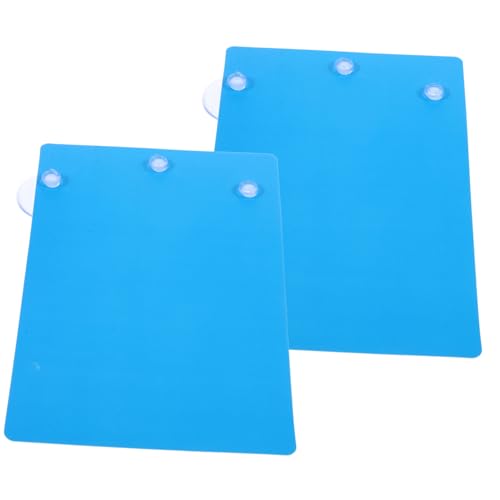 BESTonZON 2 Stück Teiliges Fischzuchtbrett mit Saugnapf Sichere Aufzuchtplatte für Aquarien Geeignet für Kleine Barsche Garnelen Cichliden Großes Haftfläche für Laich und Brutbereich Blau von BESTonZON