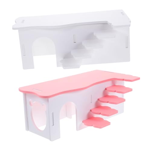 BESTonZON 2 Stück Teiliges Hamster Versteckhaus mit Leiter aus Stabilem Sicheres Nager Spielhaus für Hamster Meerschweinchen und Kleintiere Langlebiges Nest Schlafen für Kleine Haustiere BESTonZON 2 Stück Teiliges Hamster Versteckhaus mit Leiter aus Stabilem Sicheres Nager Spielhaus für Hamster Meerschweinchen und Kleintiere Langlebiges Nest Schlafen für Kleine Haustiere von BESTonZON