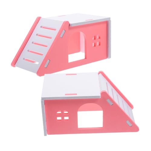 BESTonZON 2 Stück Teiliges Hamsterversteck aus Langlebigem Material Kleines Nagerhaus für Schlaf und Spiel Geeignet für Hamster Meerschweinchen und Eichhörnchen Rosa als Käfigzubehör und BESTonZON 2 Stück Teiliges Hamsterversteck aus Langlebigem Material Kleines Nagerhaus für Schlaf und Spiel Geeignet für Hamster Meerschweinchen und Eichhörnchen Rosa als Käfigzubehör und von BESTonZON
