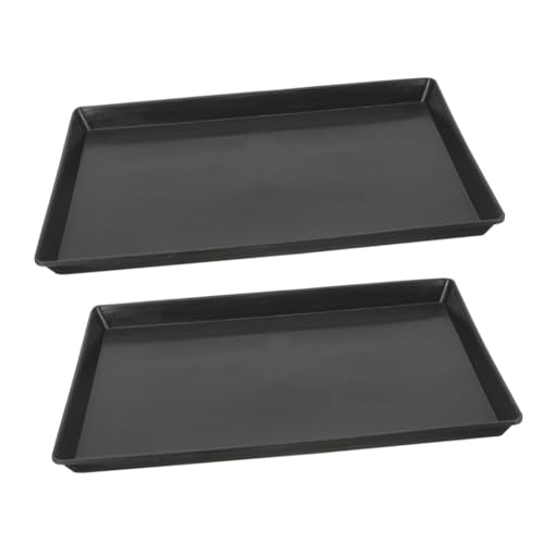 BESTonZON 2 Stück Teiliges Haustierkäfig Tablett Schwarz Auslaufsicheres Kunststoff Bodenblech für Vogelkäfig Hundebox und Kaninchenstall Praktisch Langlebig und Leicht zu Reinigen BESTonZON 2 Stück Teiliges Haustierkäfig Tablett Schwarz Auslaufsicheres Kunststoff Bodenblech für Vogelkäfig Hundebox und Kaninchenstall Praktisch Langlebig und Leicht zu Reinigen von BESTonZON