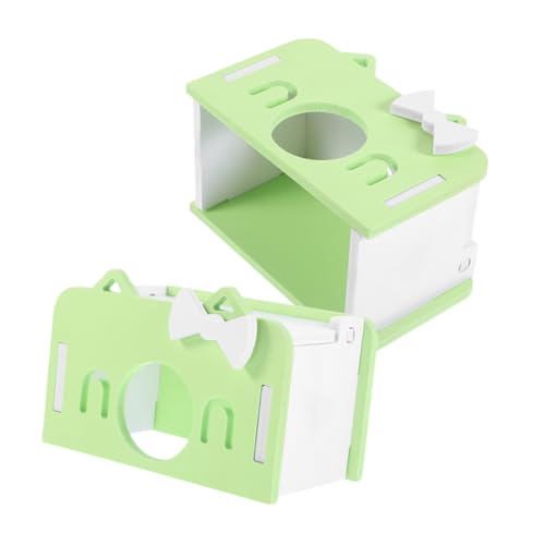 BESTonZON 2 Stück Teiliges Kleintierversteck aus Robustem PVC Kleines Hamsterhaus mit Buntem Design Gemütliches Meerschweinchen und Chinchilla Versteck Verschleißfestes Nagetier Spielhaus BESTonZON 2 Stück Teiliges Kleintierversteck aus Robustem PVC Kleines Hamsterhaus mit Buntem Design Gemütliches Meerschweinchen und Chinchilla Versteck Verschleißfestes Nagetier Spielhaus von BESTonZON