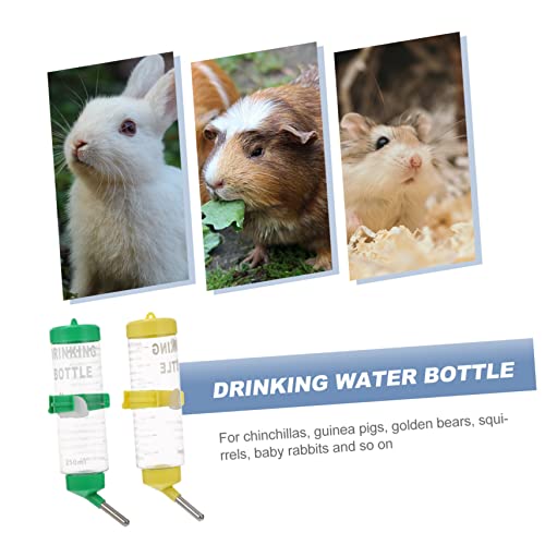 BESTonZON 2 Stück Teiliges Nagetier Trinkflaschen Auslaufsichere Hängende Wasserspender für Kaninchen Chinchilla und Meerschweinchen Bpa Freies Kunststoffmaterial Sicher und Langlebig für von BESTonZON
