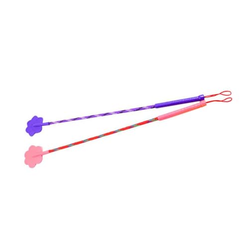 BESTonZON 2 Stück Teiliges Pet Trainer Trainingsstab Strapazierfähiges Elastisches für Hunde Katzen Praktische Erziehungshilfe zur Verhaltensförderung Farblich Gemischt für Clicker Training von BESTonZON