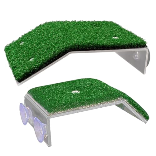 BESTonZON 2 Stück Teiliges Schildkröten Sonnenplattform mit Kletterrampe Kunststoff und Kunstrasenoberfläche Wasserbeständig Geeignet für Aquarien und Terrarien Fördert Bewegung und BESTonZON 2 Stück Teiliges Schildkröten Sonnenplattform mit Kletterrampe Kunststoff und Kunstrasenoberfläche Wasserbeständig Geeignet für Aquarien und Terrarien Fördert Bewegung und von BESTonZON