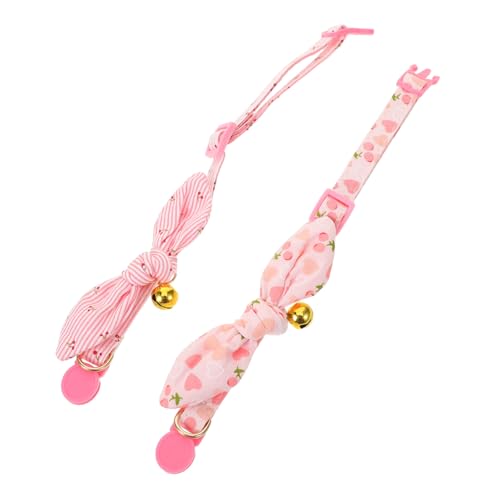 BESTonZON 2 Stück Teiliges Verstellbares Haustier Halsband mit Sicherheitsglocke Niedliche Zeremonielle Hundehalsbänder und Katzenblumenhalsketten Eleganter Schmuck für Fotoshootings und von BESTonZON