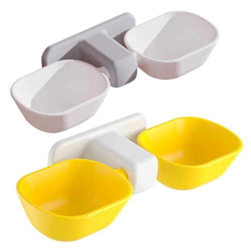 BESTonZON 2 Stück Teiliges Wandhalterung Katzenfutternapf Schutzkragen Design rutschfeste Futter Wassernäpfe Beißfestes Material für Katzenfutter und Trinkwasser Praktische Haustier von BESTonZON