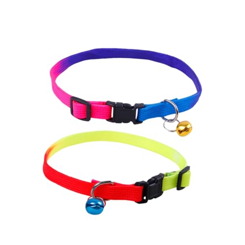 BESTonZON 2 Stück Verstellbares Haustier Nylon mit Glocke Buntes Hundehalsband Komfortabel für Kleine Tiere und Spaziergänge Zufällige Farbe Zufällige Farbe BESTonZON 2 Stück Verstellbares Haustier Nylon mit Glocke Buntes Hundehalsband Komfortabel für Kleine Tiere und Spaziergänge Zufällige Farbe Zufällige Farbe von BESTonZON
