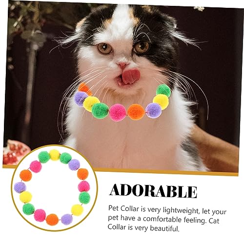 BESTonZON 2stücke Elastisches Katzenhalsband Mit Plüschball Verstellbar Und Wiederverwendbar Geeignet Für Kätzchen Und Kleine Haustiere Für Outdoor Und Party von BESTonZON