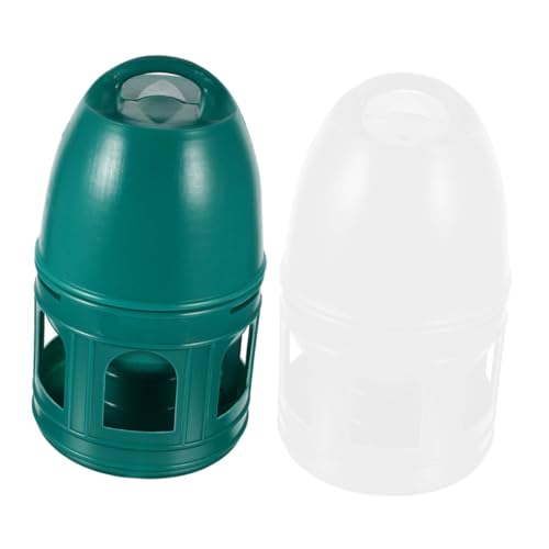 BESTonZON 2 Stück Vogel Wasserspender für Tauben und Papageien Wasserbehälter Weiß und Grün Praktische Vogelkäfigzubehör für Einfache Wasserversorgung BESTonZON 2 Stück Vogel Wasserspender für Tauben und Papageien Wasserbehälter Weiß und Grün Praktische Vogelkäfigzubehör für Einfache Wasserversorgung von BESTonZON