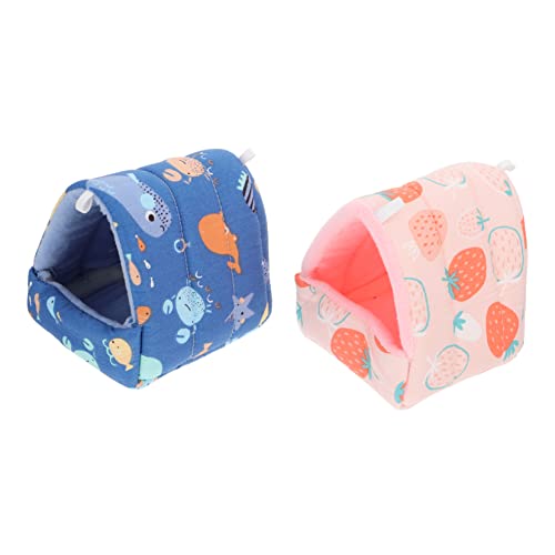 BESTonZON 2 Stück Winter Warmes Hamster Nest aus Baumwolle für Kleine Haustiere Gemütliches Bett für Hamster Meerschweinchen und Chinchillas rutschfest und Winddicht Rosa Erdbeere Ozeanwelt BESTonZON 2 Stück Winter Warmes Hamster Nest aus Baumwolle für Kleine Haustiere Gemütliches Bett für Hamster Meerschweinchen und Chinchillas rutschfest und Winddicht Rosa Erdbeere Ozeanwelt von BESTonZON