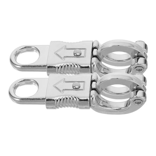BESTonZON 2 Stück Zinklegierung Pferde Panikhaken Snap Hook Schnellverschluss Robuster Seilhalter für Reiter und Trainer Pferdeausrüstung Silber von BESTonZON