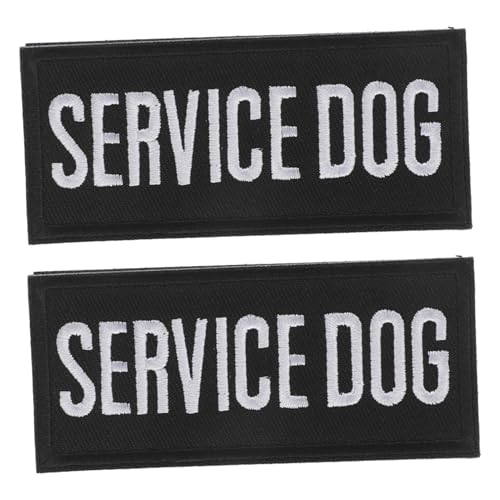 BESTonZON 2 Stück am Hunderücken Kleiner Diensthund-Aufnäher Hundepflaster unterstützende Hundeweste Dackel Geschirr Diensthundeleine Polyester Black BESTonZON 2 Stück am Hunderücken Kleiner Diensthund-Aufnäher Hundepflaster unterstützende Hundeweste Dackel Geschirr Diensthundeleine Polyester Black von BESTonZON