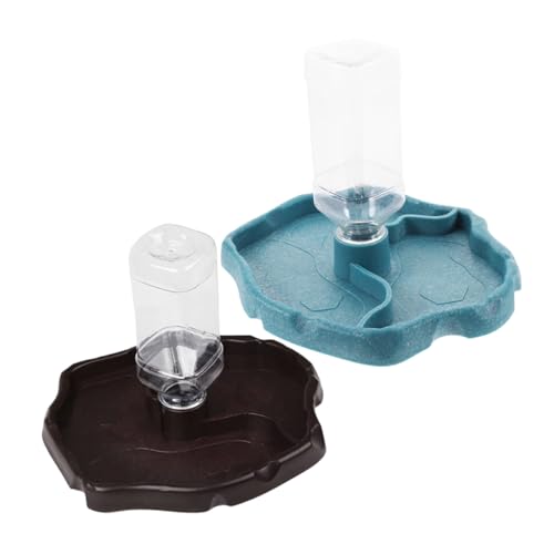 BESTonZON 2 Stücke Automatische Wasser Feeder Schildkröte Lebensraum Reptil Große Terrarium Für Wasser Gericht Sache Schildkröte Schüssel Automatische Wasser Dispenser Abs von BESTonZON