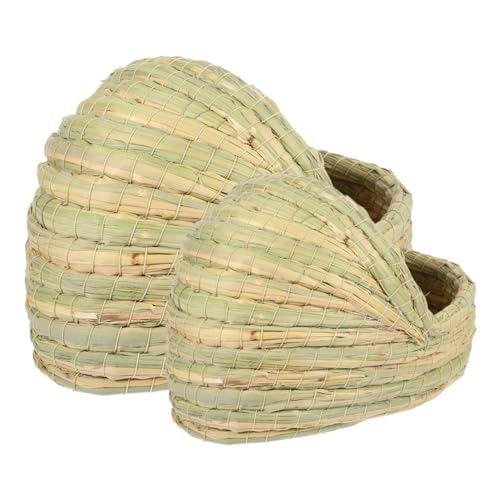 BESTonZON 2 Stücke Hühnernest aus Stroh Komfortable Schlaf und Legenester für Hühner Woven Nest Bed für Optimale und Zuchtbedingungen für Hühner Aller von BESTonZON