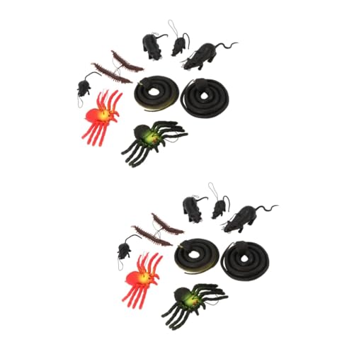 BESTonZON 20 STK Beängstigend Insekten Spielzeug Halloween Spielzeug Halloween Toys cat Toy Halloweenkostüm Halloween-Dekorationen Spielzeuge Halloween Streich Tiere Requisiten weiches Gummi von BESTonZON