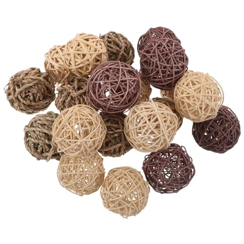 BESTonZON 20 Stück Kauspielzeug für Kleintiere, natürliche Rattanbälle für Kaninchen, Hamster und Chinchillas, zur Zahnpflege, Erkundung und zum Stressabbau BESTonZON 20 Stück Kauspielzeug für Kleintiere, natürliche Rattanbälle für Kaninchen, Hamster und Chinchillas, zur Zahnpflege, Erkundung und zum Stressabbau von BESTonZON