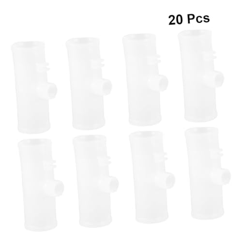 BESTonZON 20stücke Tee-Wasser Dreiwege Für Hühner-tauben-wachteln Farm-tränke Zubehör Tränke System Für Vögel Hühnerwasser von BESTonZON