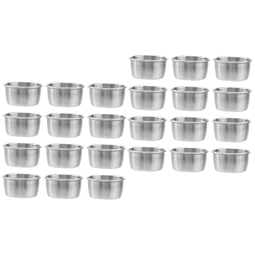 BESTonZON 24 STK Schüssel Mit Sojasauce Ketchup-Becher Edelstahl Saucen-tauchbecher Gewürzbecher Aus Metall Portionsbehälter Schüsseln Für Dip-Sauce Runde Würzgerichte Untertasse Sushi BESTonZON 24 STK Schüssel Mit Sojasauce Ketchup-Becher Edelstahl Saucen-tauchbecher Gewürzbecher Aus Metall Portionsbehälter Schüsseln Für Dip-Sauce Runde Würzgerichte Untertasse Sushi von BESTonZON