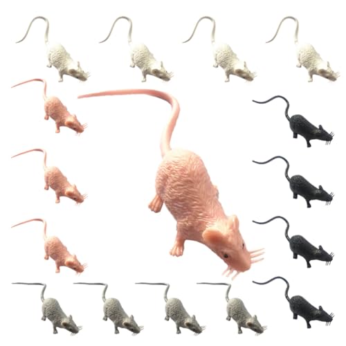 BESTonZON 24 Stück Miniatur Mäuse Figuren Teiliges Cartoon für Schreibtisch Garten Innenräume Fünf Farben Detailreiche Tierstatuen für Kreative Gestaltung von BESTonZON
