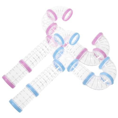 BESTonZON 2Sätze Hamster Tunnel DIY Verbindungstunnel für Kleine Pinker und Röhren Zubehör für Zwerghamster Rennmäuse von BESTonZON