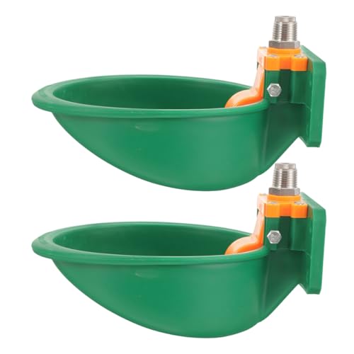 BESTonZON 2Stücke Automatische Tränke für Schafe und Ziegen Kunststoff Wetterbeständig Auslaufsicher Einfache Installation Teilige Wassernäpfe für Rinder und Viehbedarf von BESTonZON