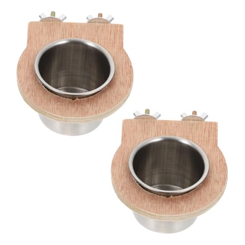 BESTonZON 2Stücke Fütterungsbecken Für Hängende Futter Und Wasserschalen Für Papageien Cockatiels Und Andere Haustiervögel Für Käfige Und Vogelzubehör von BESTonZON