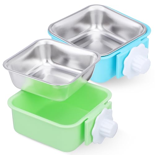 BESTonZON 2Stücke Hängender Hundenapf und Wassernapf für Haustiere und Platzsparend Rostbeständig für Katzen und Kleine BESTonZON 2Stücke Hängender Hundenapf und Wassernapf für Haustiere und Platzsparend Rostbeständig für Katzen und Kleine von BESTonZON