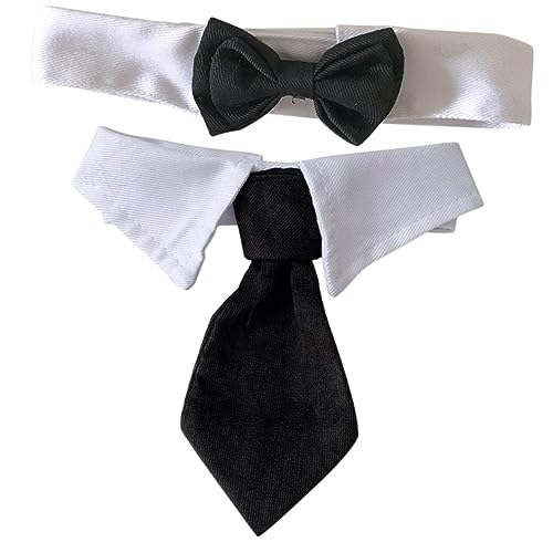 BESTonZON 2stücke -Fliege Und Krawatte Für Katzen Und Hunde Verstellbare Für Hochzeiten Geburtstagsfeiern Und Weihnachten Tieraccessoires von BESTonZON