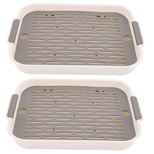 BESTonZON 2 Stück Kunststoff Kleintier Toilette für Kaninchen Meerschweinchen Hamster Abnehmbare Wurf Kasten für Haustiere Flache Töpfchen mit Doppelschicht Design BESTonZON 2 Stück Kunststoff Kleintier Toilette für Kaninchen Meerschweinchen Hamster Abnehmbare Wurf Kasten für Haustiere Flache Töpfchen mit Doppelschicht Design von BESTonZON