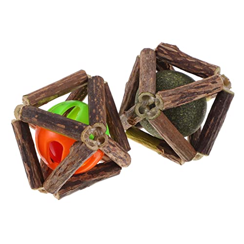BESTonZON 2Stücke Katzen Kauball Molarenspielzeug aus Actinidia Polygama Katzenspielzeug für Gesunde Zähne Fördert das Kauen Verdauung für Kätzchen und Katzen BESTonZON 2Stücke Katzen Kauball Molarenspielzeug aus Actinidia Polygama Katzenspielzeug für Gesunde Zähne Fördert das Kauen Verdauung für Kätzchen und Katzen von BESTonZON