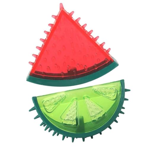 BESTonZON 2Stücke Kauspielzeug Für Große Interaktives Fruchtförmiges Mit Kühlfunktion Für Heiße Sommertage Fördert Zahnpflege Und Spielspaß Wassermelone BESTonZON 2Stücke Kauspielzeug Für Große Interaktives Fruchtförmiges Mit Kühlfunktion Für Heiße Sommertage Fördert Zahnpflege Und Spielspaß Wassermelone von BESTonZON