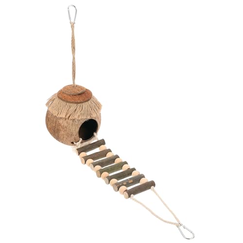 BESTonZON 2Stücke Kokosnussschale Nest für Hamster und Kleine Hängendes Schlafbett für Käfigeinrichtungen Warmes und Sicheres für Nager BESTonZON 2Stücke Kokosnussschale Nest für Hamster und Kleine Hängendes Schlafbett für Käfigeinrichtungen Warmes und Sicheres für Nager von BESTonZON