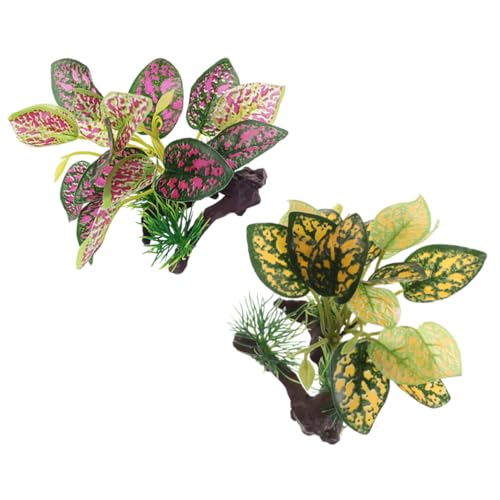 BESTonZON 2Stücke Künstliche Aquarium Pflanzen Teilig Lebensnahe Kunststoff Wasserpflanzen für Terrarien und Aquarien Aquariendekoration mit Müheloser Pflege Fischefreundlich BESTonZON 2Stücke Künstliche Aquarium Pflanzen Teilig Lebensnahe Kunststoff Wasserpflanzen für Terrarien und Aquarien Aquariendekoration mit Müheloser Pflege Fischefreundlich von BESTonZON