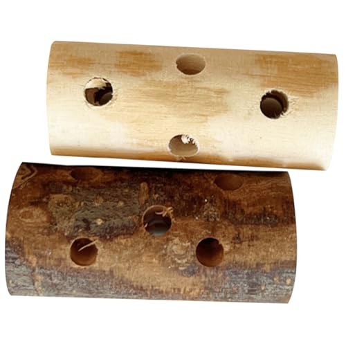 BESTonZON 2Stücke Naturholz Kauspielzeug Für Kleintiere Apfelholz Kau Sticks Für Meerschweinchen Hamster Und Natürliches Für Gesunde Zähne Und Spielspaß von BESTonZON