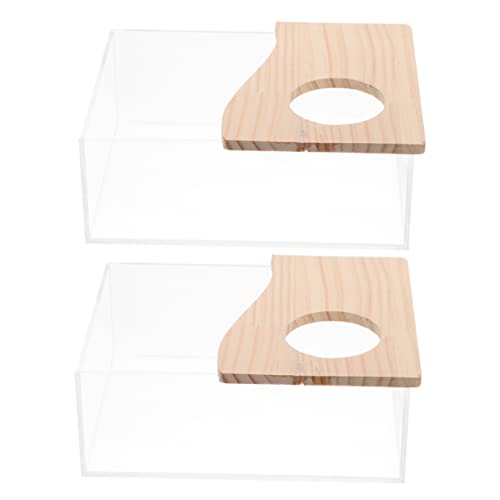 BESTonZON 2Stücke Transparente Hamsterbadewanne Multifunktionale Badewanne für Kleine Sandbadkiste und Toilette Nutzbar für Hamster und Meerschweinchen BESTonZON 2Stücke Transparente Hamsterbadewanne Multifunktionale Badewanne für Kleine Sandbadkiste und Toilette Nutzbar für Hamster und Meerschweinchen von BESTonZON