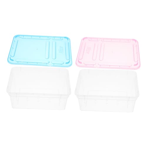 BESTonZON 2 Stücke Transparente Reptilien Futterboxen Atmungsaktive Fütterungsbehälter für Schlangen Geckos und Andere Haustiere Kunststoff für Transport und Fütterung BESTonZON 2 Stücke Transparente Reptilien Futterboxen Atmungsaktive Fütterungsbehälter für Schlangen Geckos und Andere Haustiere Kunststoff für Transport und Fütterung von BESTonZON