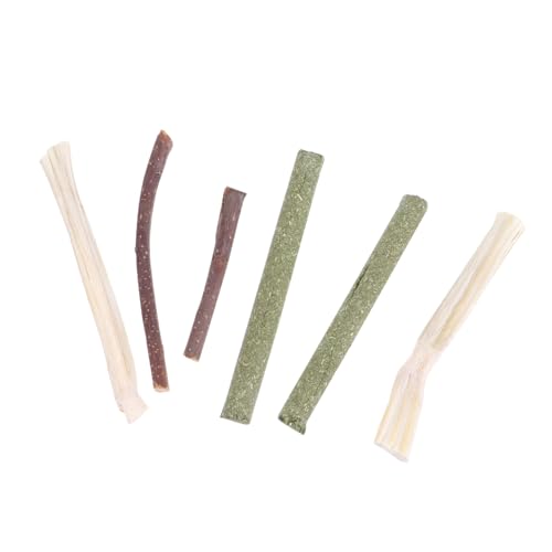 BESTonZON 3 Boxen Haustier Zahnen Snacks Grinder Stick Kleine Hamster Kauen Natürliche Schleifen Bunny Kaninchen Molaren Stange Haustier Molaren Stangen Bambus von BESTonZON