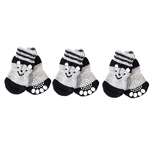BESTonZON 3 Paare Hundeschuh Socken Stiefel Hundeschuhe Für Heiße Straßen Schutzhülle Für Hundepfoten Griff Anti-welpen-socken Hundesocke Drinnen Beschützer Klein Haustier Traktion Baumwolle von BESTonZON