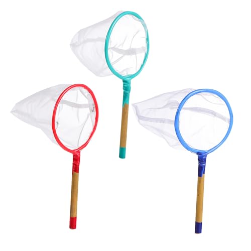 BESTonZON 3 STÜCKE Teiliges Feines Aquarium fischnetz Tragbares Kescher mit Maschen für Fischbecken Pool Garnelenfilter und Wasserreinigung Vielseitig Einsetzbar und Robust Zufällige Farbe von BESTonZON