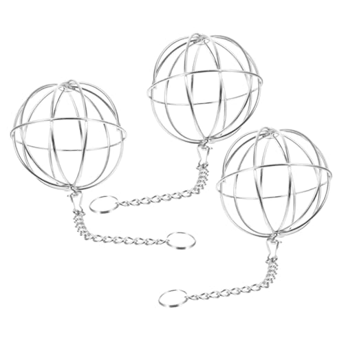 BESTonZON 3 Stück Edelstahl Kaninchen Futterball zum Aufhängen Praktischer Heuhalter für Kleine Haustiere Stressreduzierendes Nagetierspielzeug Einfach zu Befüllen und Langlebig BESTonZON 3 Stück Edelstahl Kaninchen Futterball zum Aufhängen Praktischer Heuhalter für Kleine Haustiere Stressreduzierendes Nagetierspielzeug Einfach zu Befüllen und Langlebig von BESTonZON