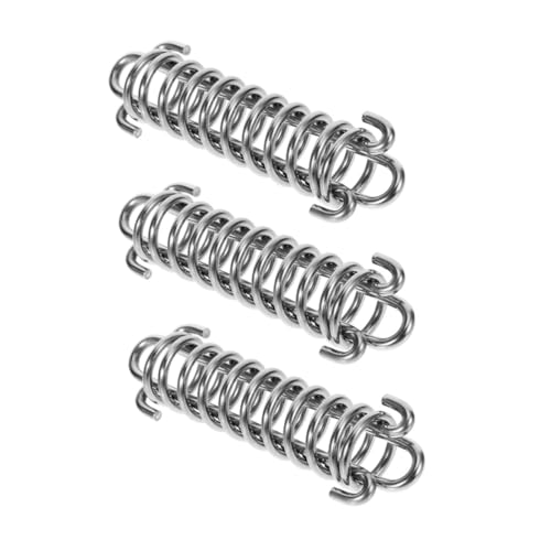BESTonZON 3 Stück Teiliges Edelstahl Leash Spring für Mittlere und Große Hunde Stoßdämpfende Zugfeder für Hundeleinen Wetterbeständig Vielseitig Einsetzbar Beim Training Wandern und Camping von BESTonZON