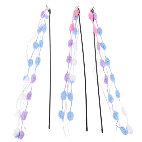 BESTonZON 3 Stück Teiliges Interaktives Katzenangel Bunte Katzenangelsticks aus Sicherem Material Leichte Kätzchenspielzeuge für Unterhaltsames Training und Beschäftigung für Katzen und BESTonZON 3 Stück Teiliges Interaktives Katzenangel Bunte Katzenangelsticks aus Sicherem Material Leichte Kätzchenspielzeuge für Unterhaltsames Training und Beschäftigung für Katzen und von BESTonZON