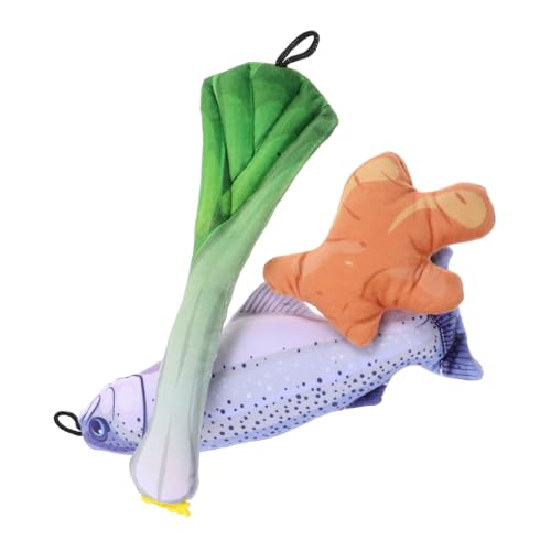 BESTonZON 3 Stück Teiliges Interaktives Katzenminze Fisch Plüschtier für Kätzchen Kau zur Zahnreinigung und Bewegung für Drinnen mit Knisterndem Papier für Zusätzliche Stimulation von BESTonZON