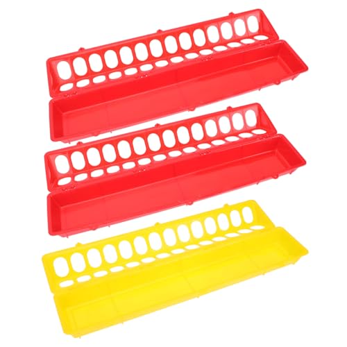 BESTonZON 3 Stück Teiliges Tauben Futtertrog aus Robustem Material Spritzschutz und Geeignet für Kleine Vögel Wie Tauben Papageien und Wellensittiche Praktische Futterbox für Vogelkäfige von BESTonZON