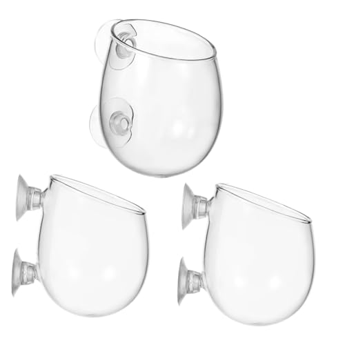 BESTonZON 3 Stück Transparente Aquarium Pflanzenhalter mit Saugnäpfen Glas Wasserpflanzen Töpfe für Süß Meerwasseraquarien Einfach zu Befestigen Dekorativ und Vielseitig Einsetzbar von BESTonZON